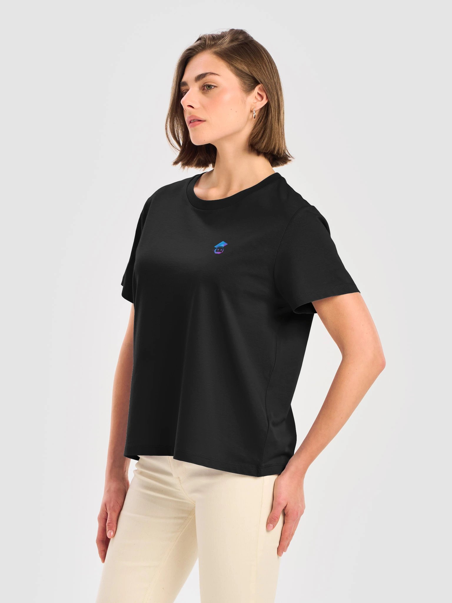 Creator School AI Women's Organic Tee (Mascot) product image (15)
