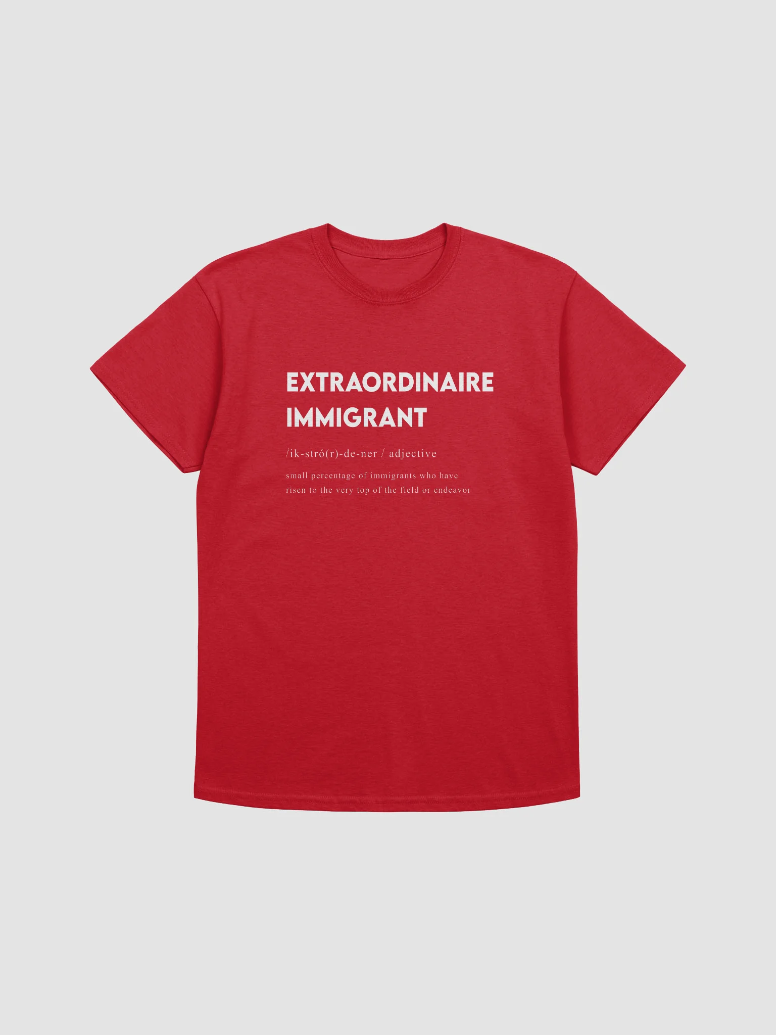 EXTRAORDINAIRE IMMIGRANT TSHIRT RED product image (1)