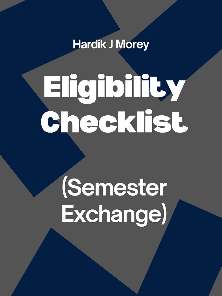 Eligibility Checklist for Semester Exchange product image (1)