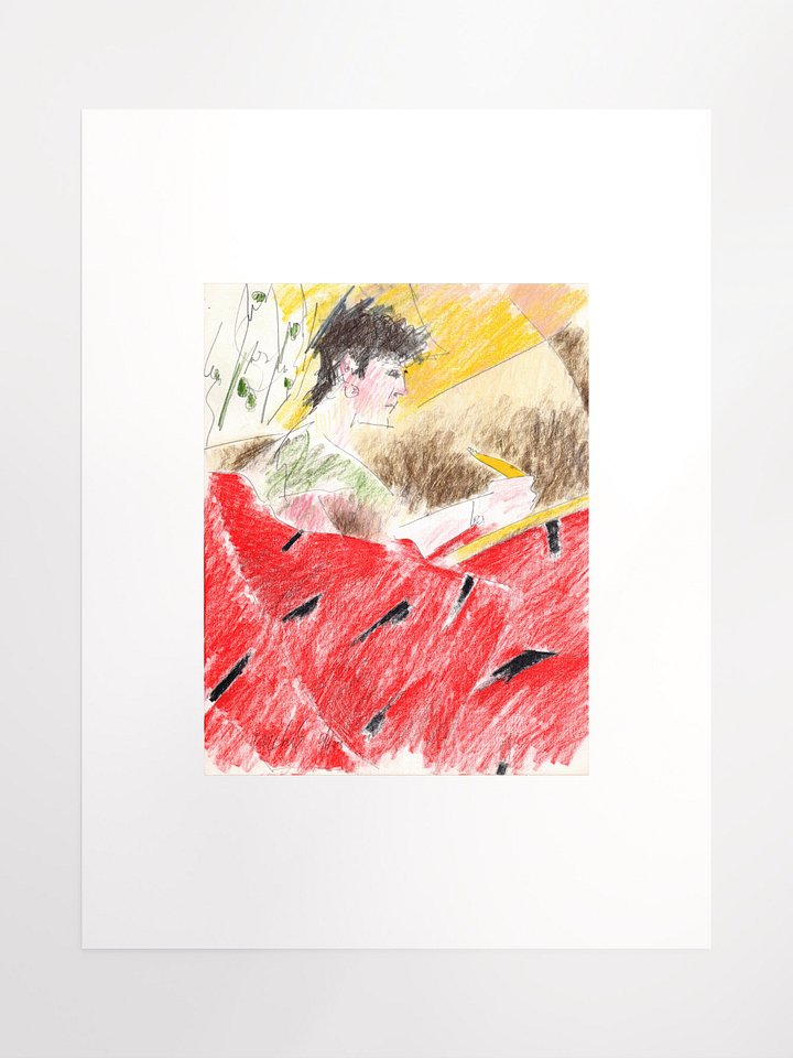 Sloy Writing (Wrapped in Mexican Blanket) 10.6.83 print product image (2)