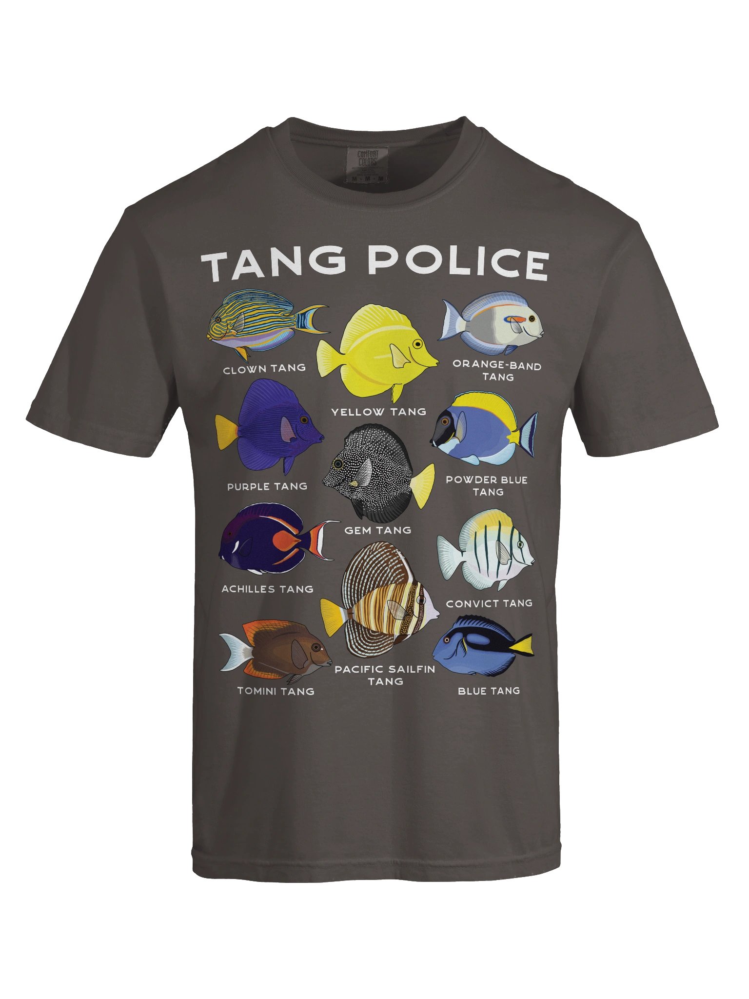 Tang Police(Front Print) T-Shirt for Reef Aquarium Lovers product image (9)