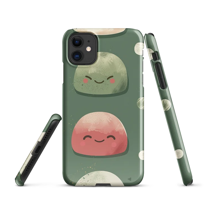 Cute Japanese Mochi iPhone Snap Case - Kawaii Sage Green Dessert Cover product image (1)