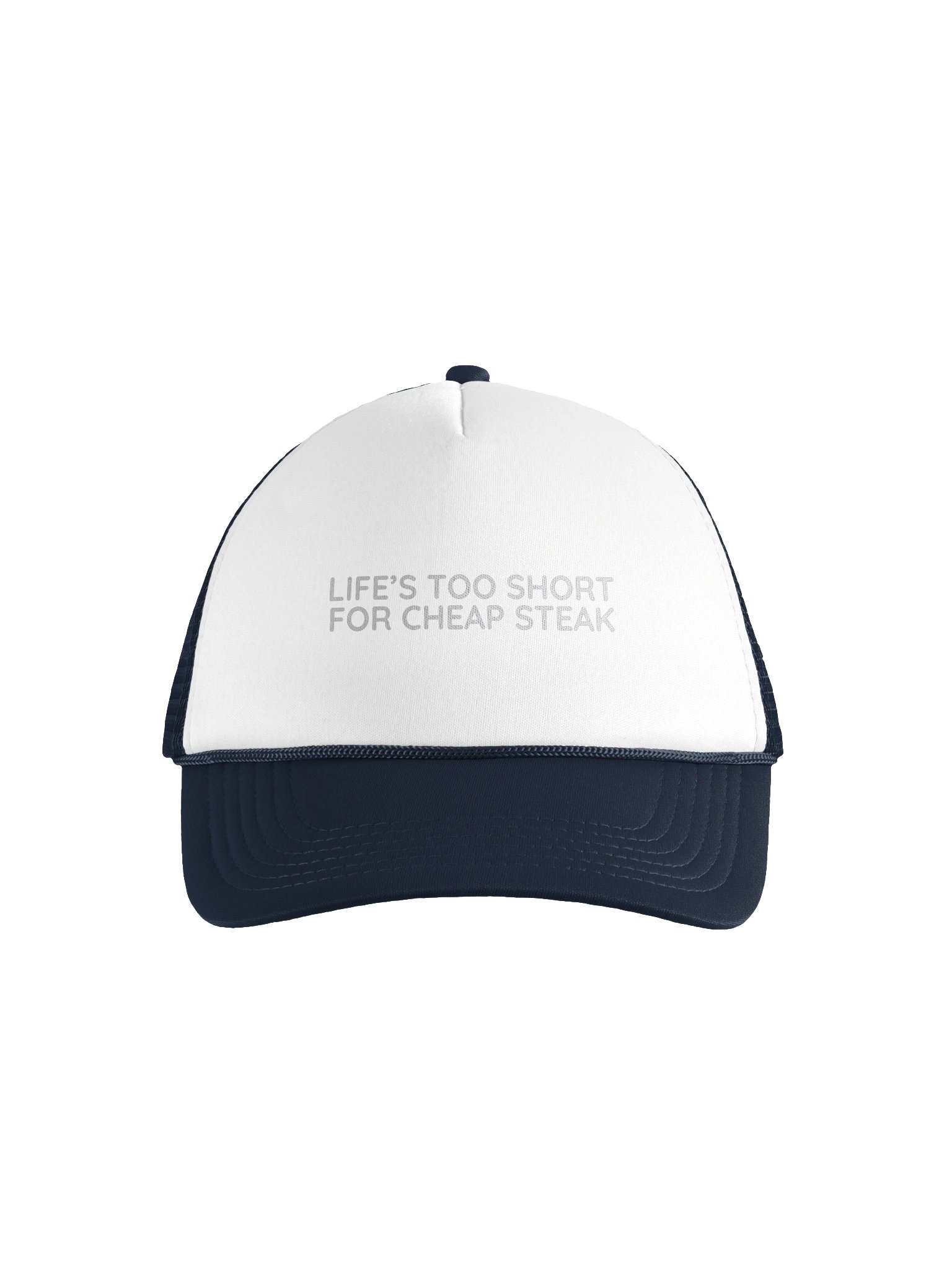 Black “Life’s Too Short for Cheap Steak” Trucker Cap product image (25)