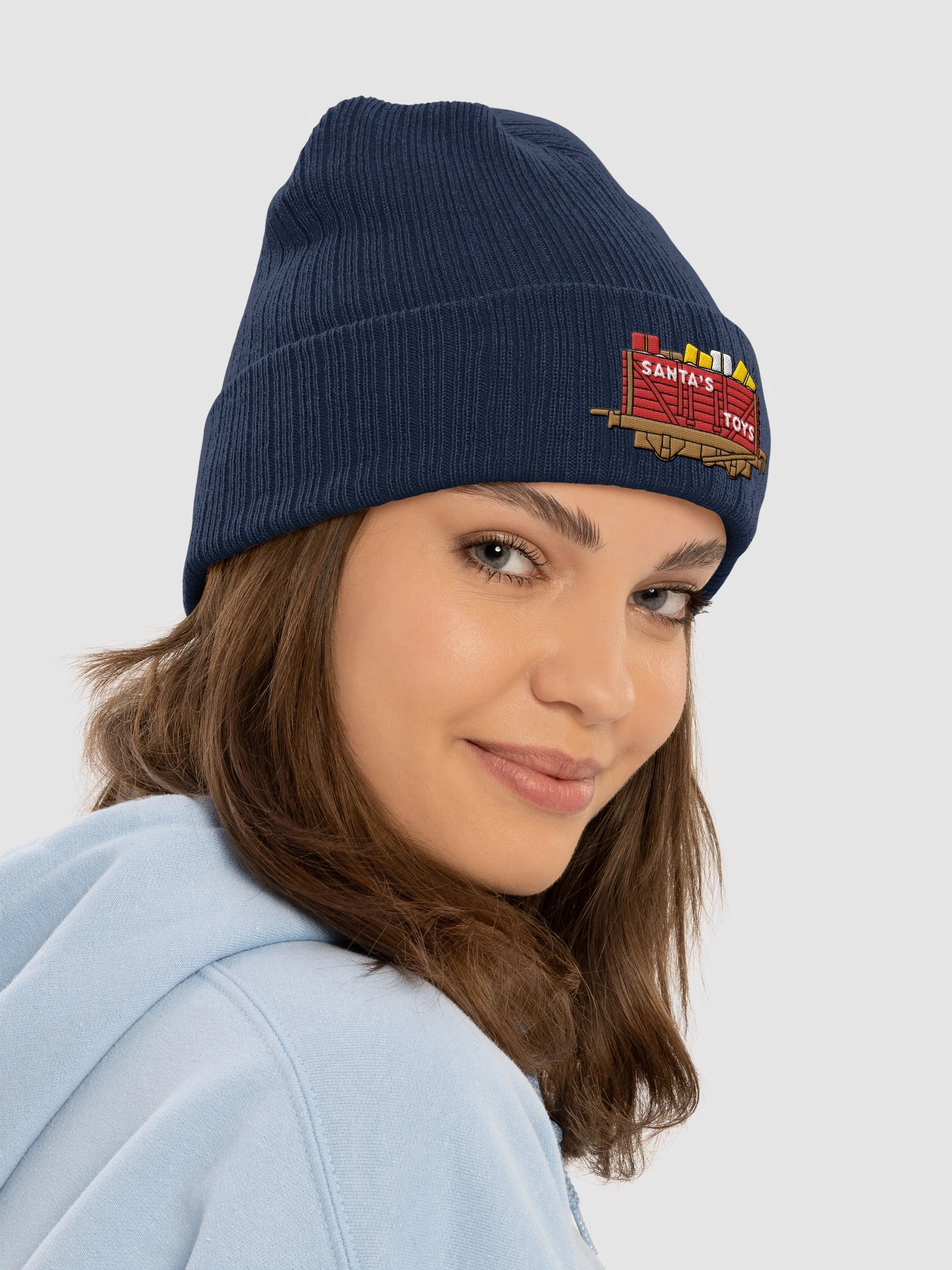Santa's Toys Truck Embroidered Beanie product image (29)