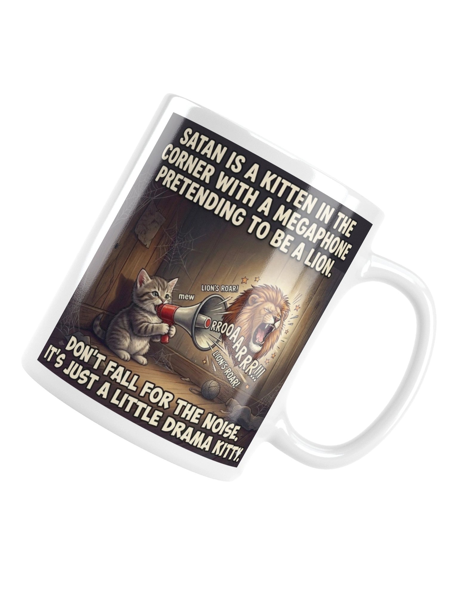Funny Christian Mug | God Invented Humor Collection | Satan is a Kitten product image (14)