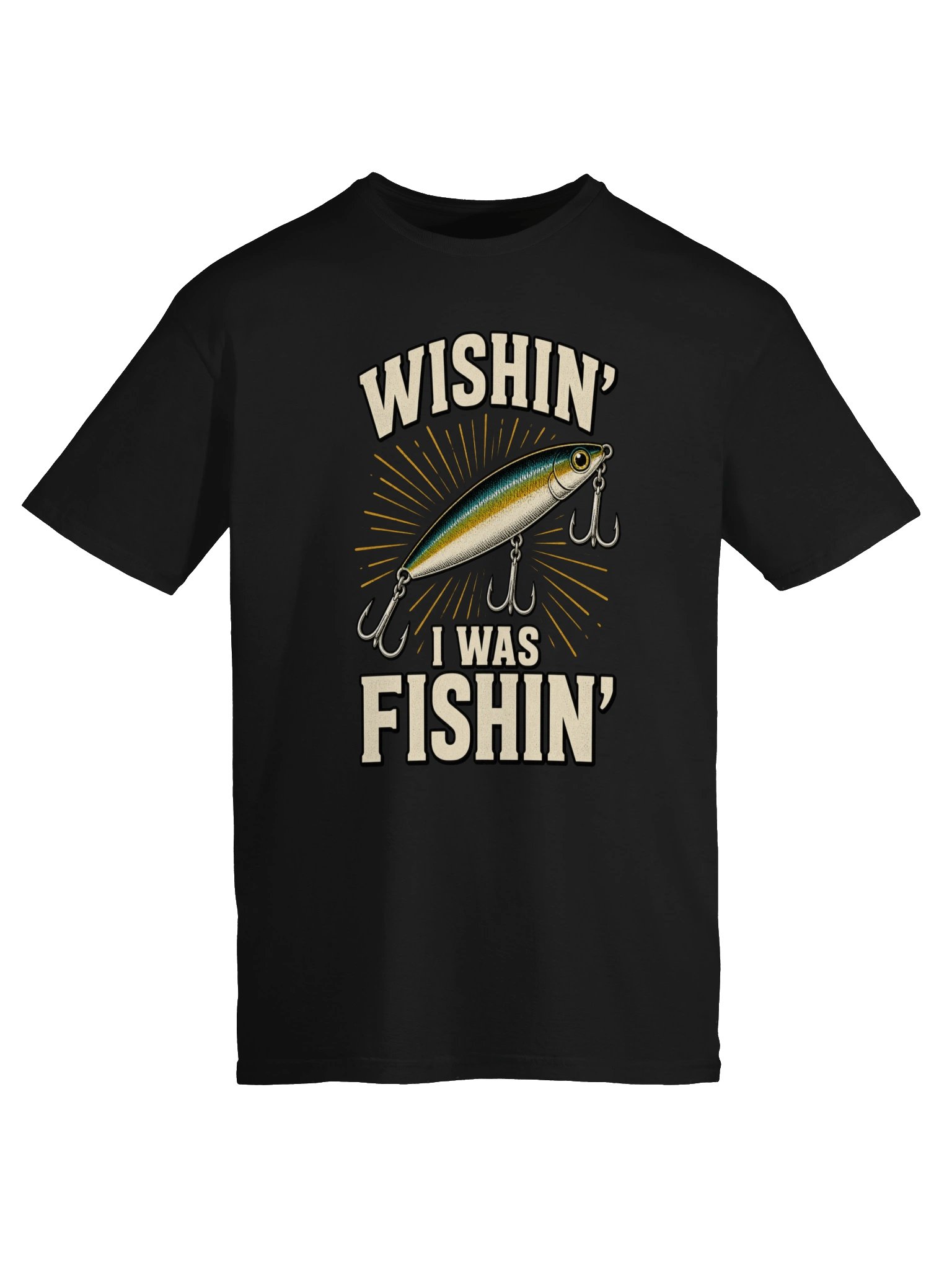 WISHIN' I WAS FISHIN' T-shirt product image (15)