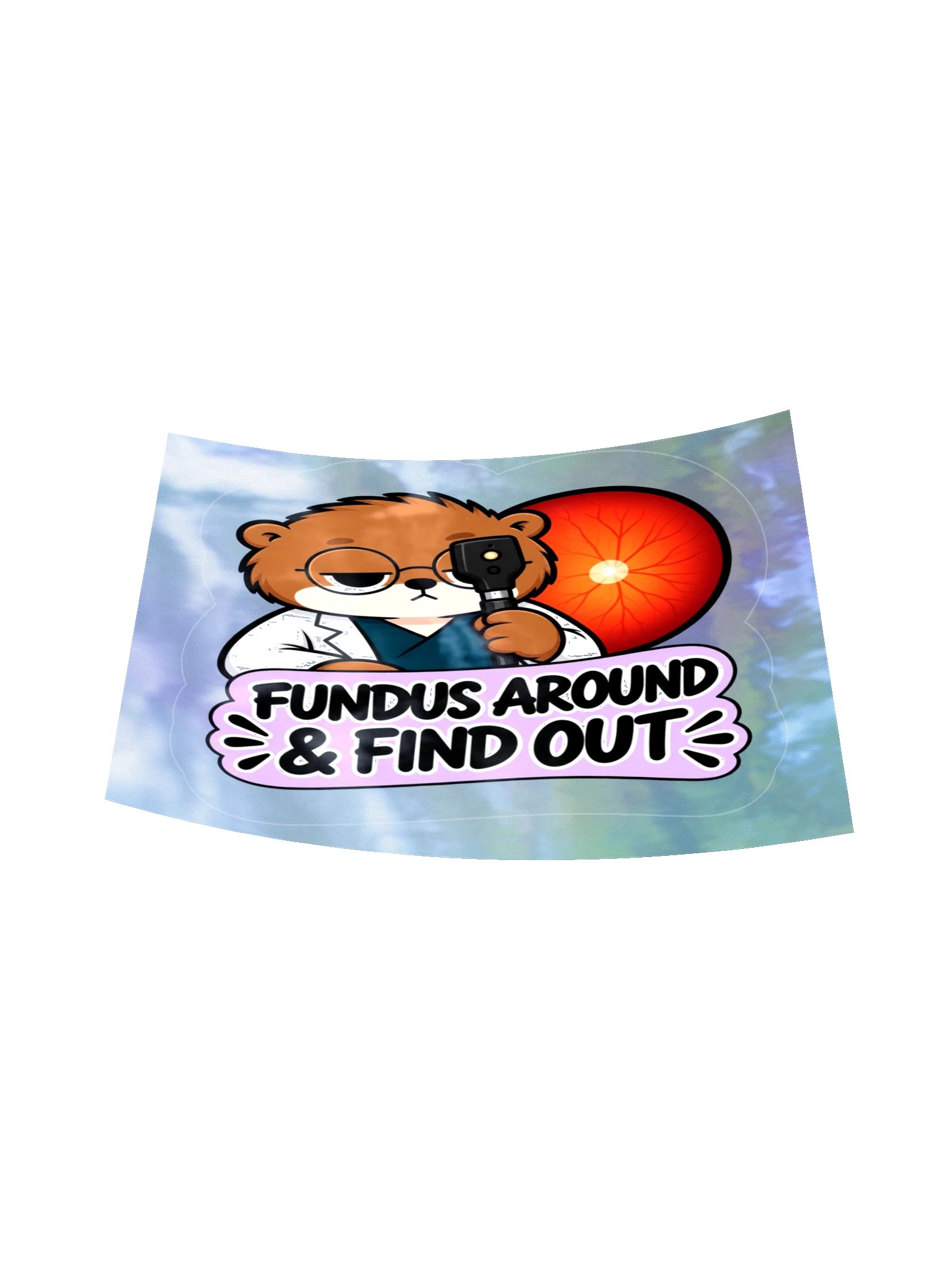 Sleepy Optometrist Fundus Around & Find Out Holographic Sticker Sheet product image (6)