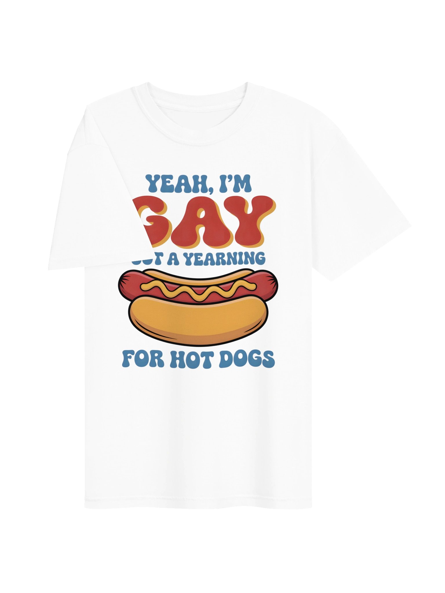 Yeah I'm Gay For Hot Dogs Shirt - Funny Retro Graphic Meme Tee product image (43)