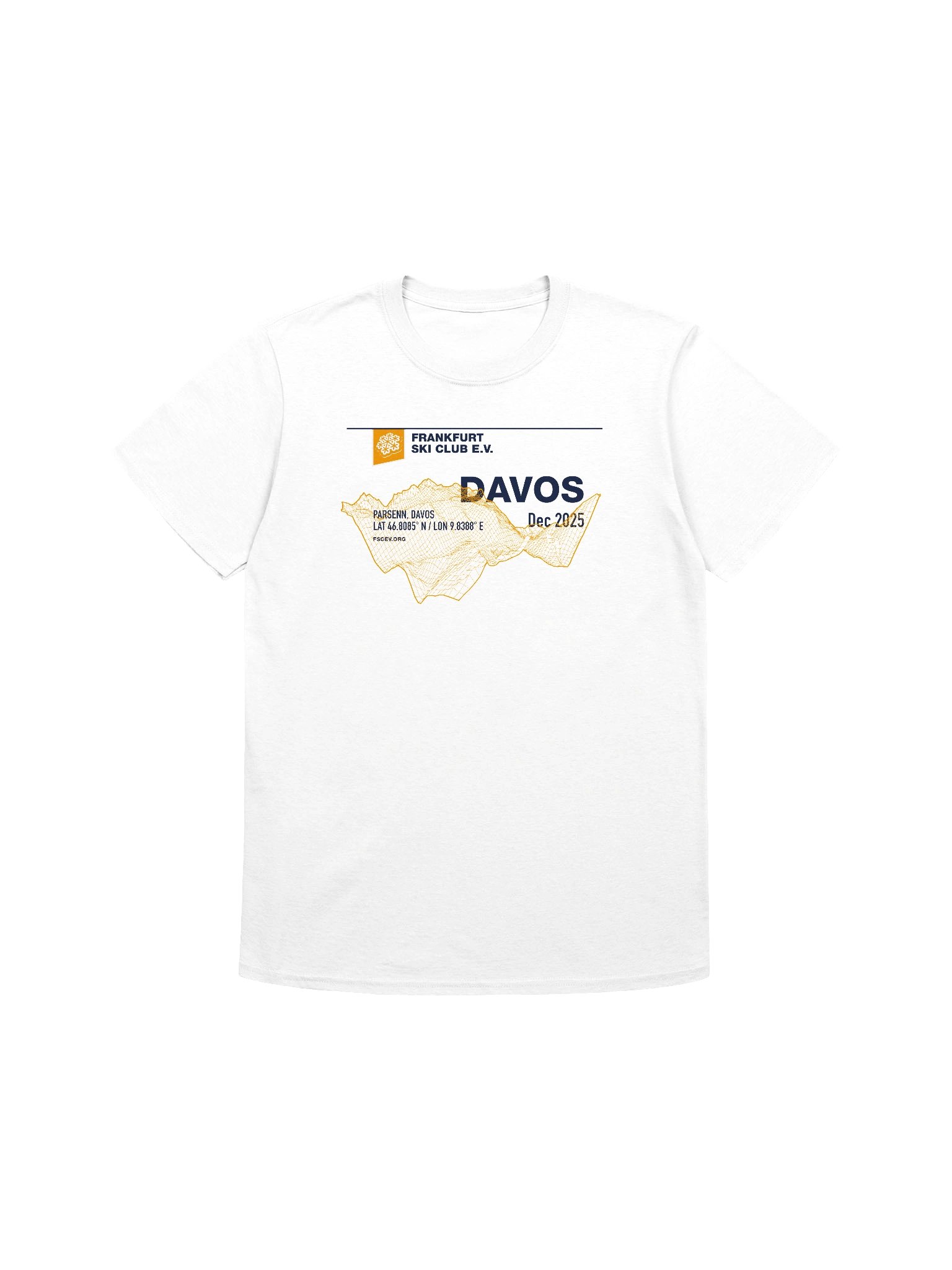 Davos / Parsenn Coordinates white (front only print) product image (1)