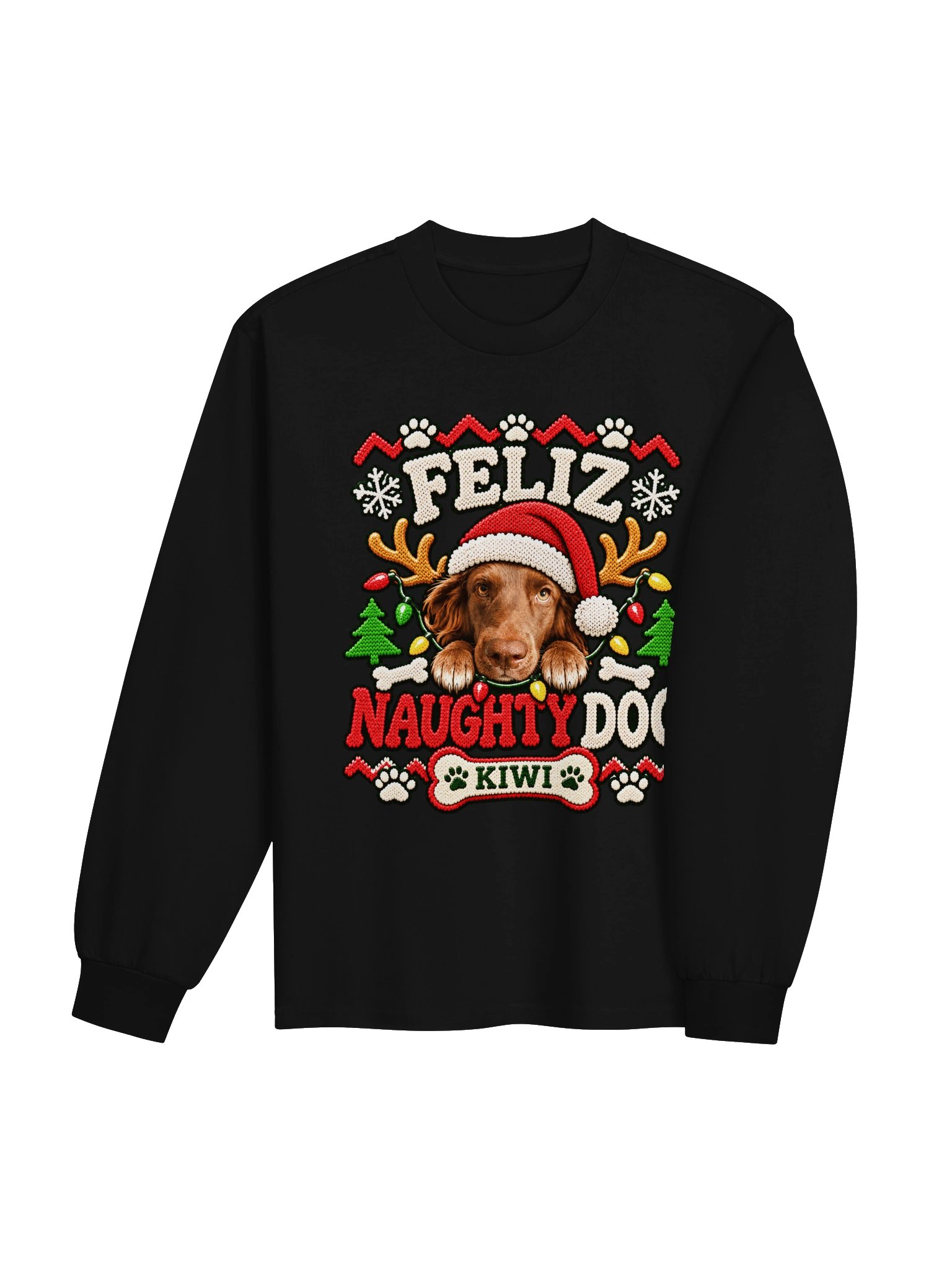 Feliz Naughty Dog Christmas Long Sleeve product image (23)