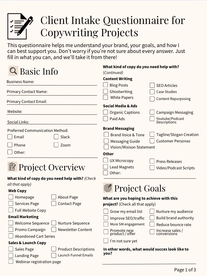 The Copywriter's Onboarding Power Pack product image (4)