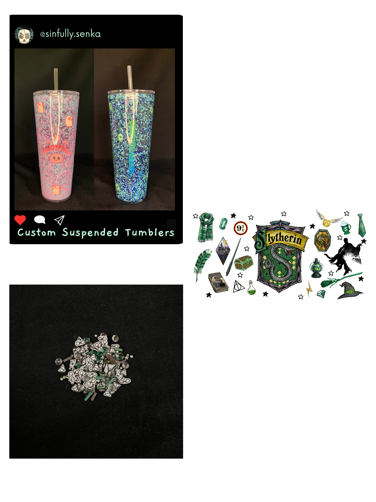 Wizarding World Suspended Glitter Cup Bundle product image (1)