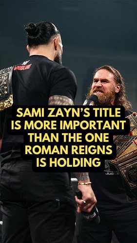 Roman Reigns vs Sami Zayn. A rematch between the OTC and the 
