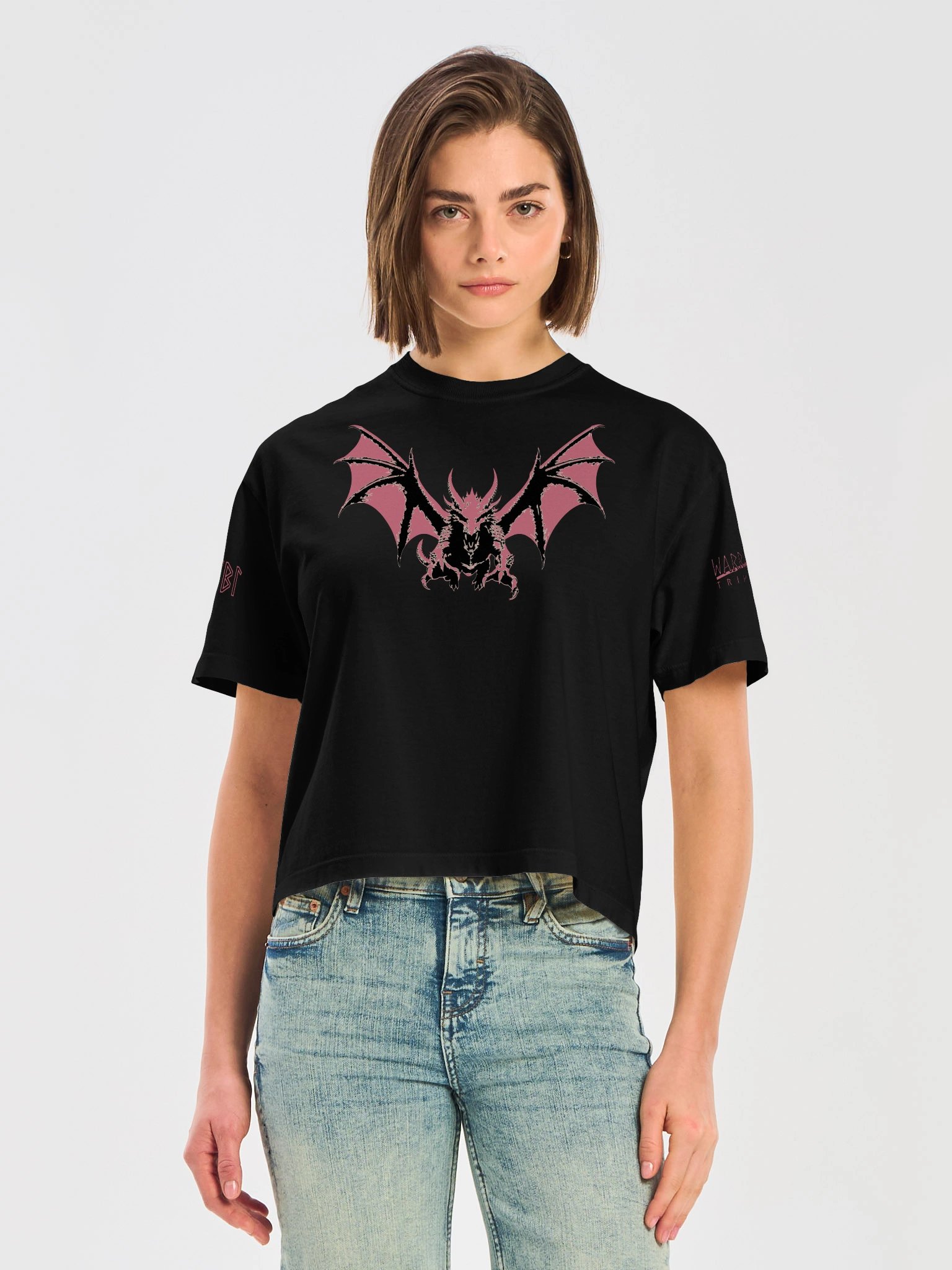 Sumbel Series - Salmon on Black - The Dragon - Women's Boxy Tee product image (1)