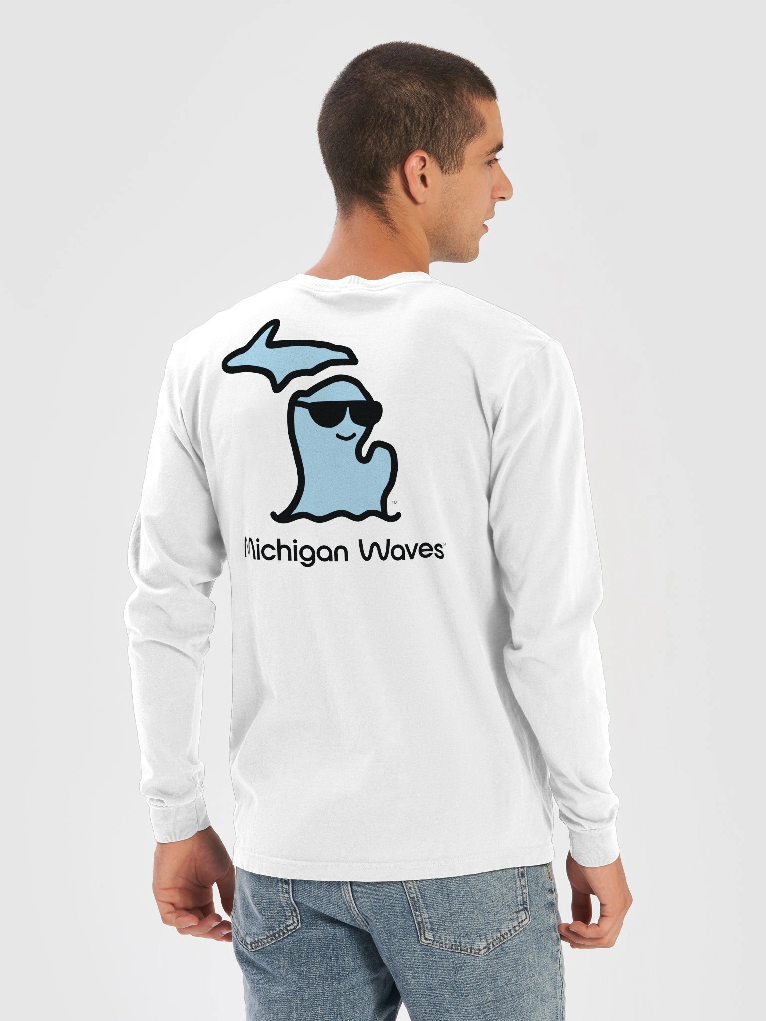 Michigan Waves™ Heavyweight Cotton Long Sleeve Tee product image (4)