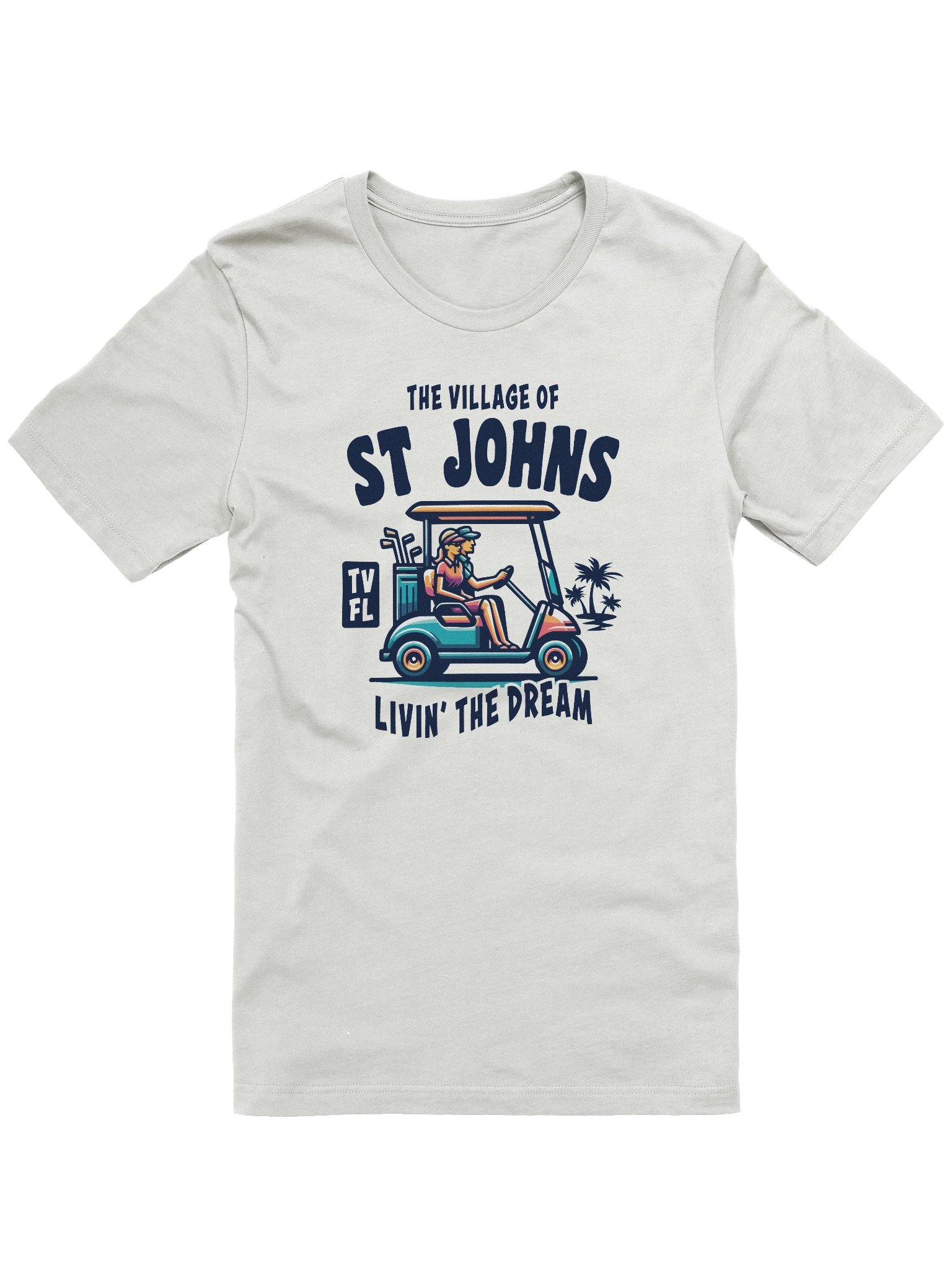 The Village of St Johns TV FL Golf Cart Design T-Shirt product image (7)