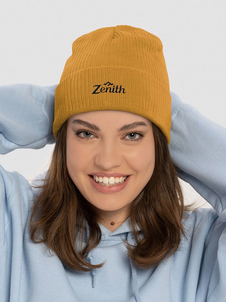 Atlantis Organic Cotton Ribbed Beanie with Embroidered ZENITH Design product image (1)