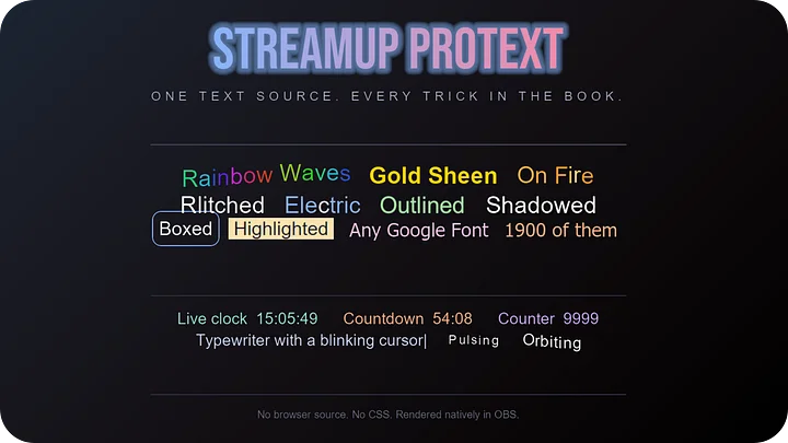 OBS Plugin - SteamUP ProText product image (1)