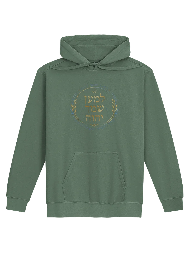 For the Sake of Your Name Hebrew Scripture Hoodie product image (1)