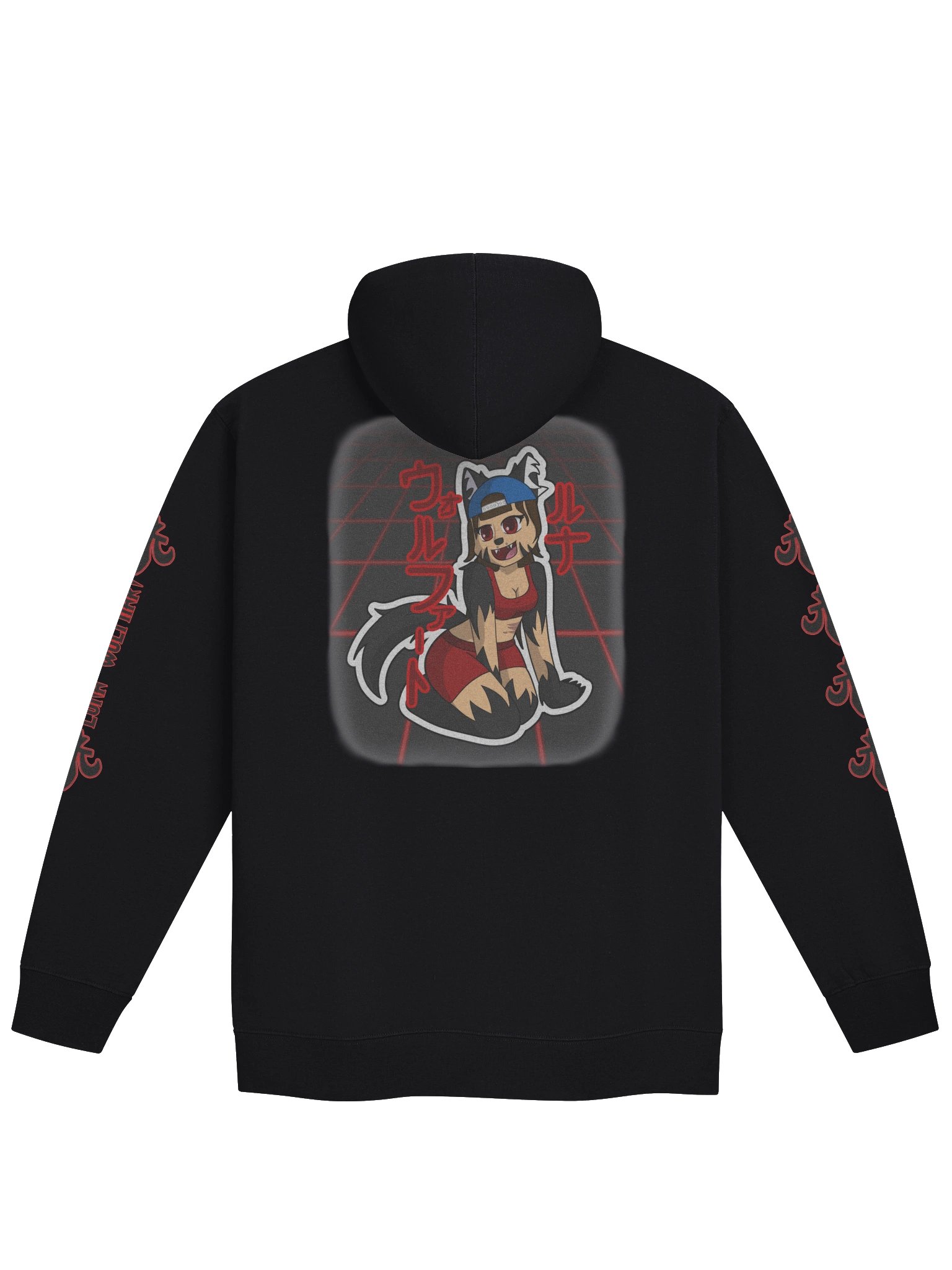 Red Neon Luna Zip-up Hoodie product image (2)