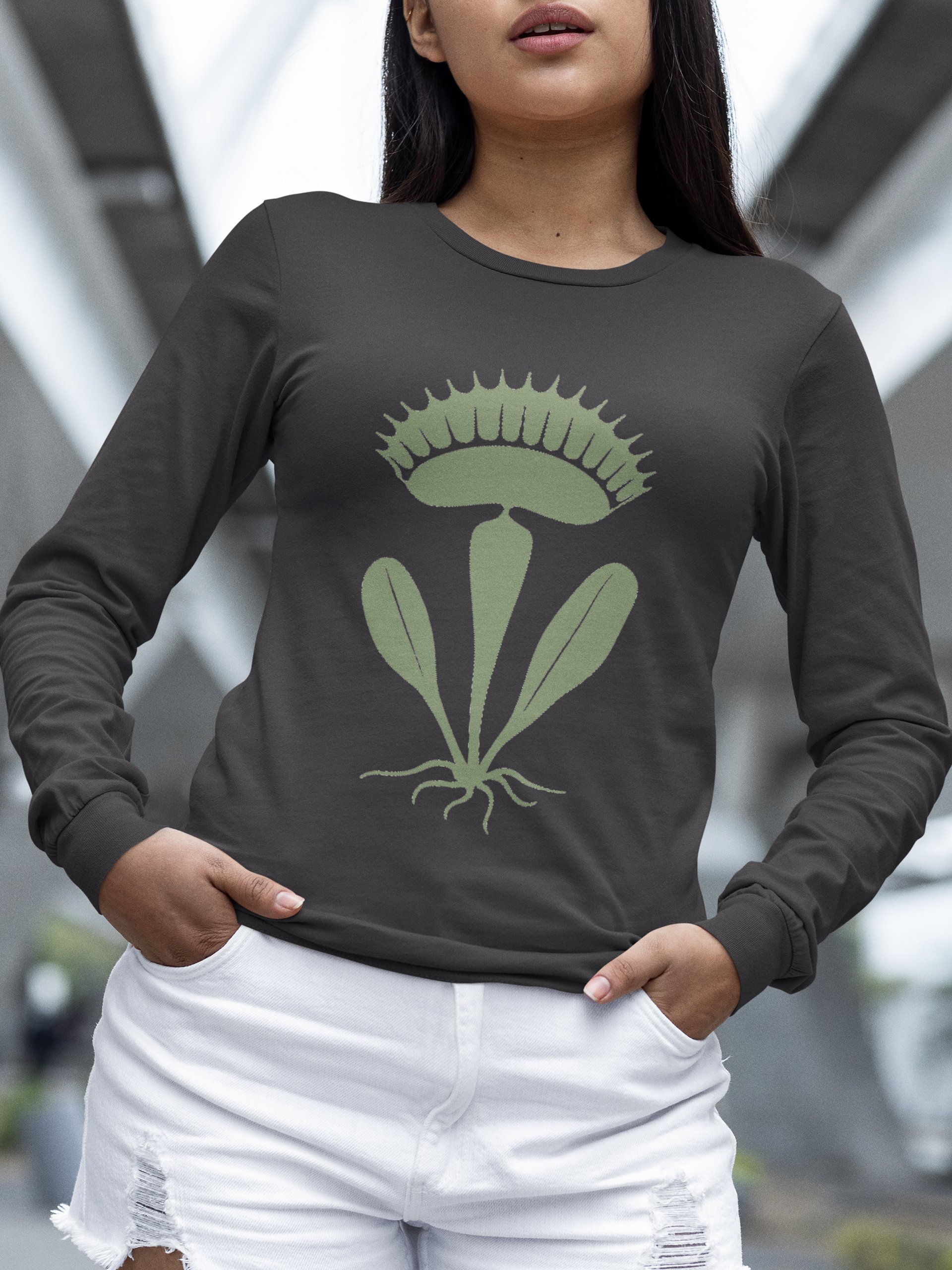 Venus Flytrap Stamp long sleeve product image (7)