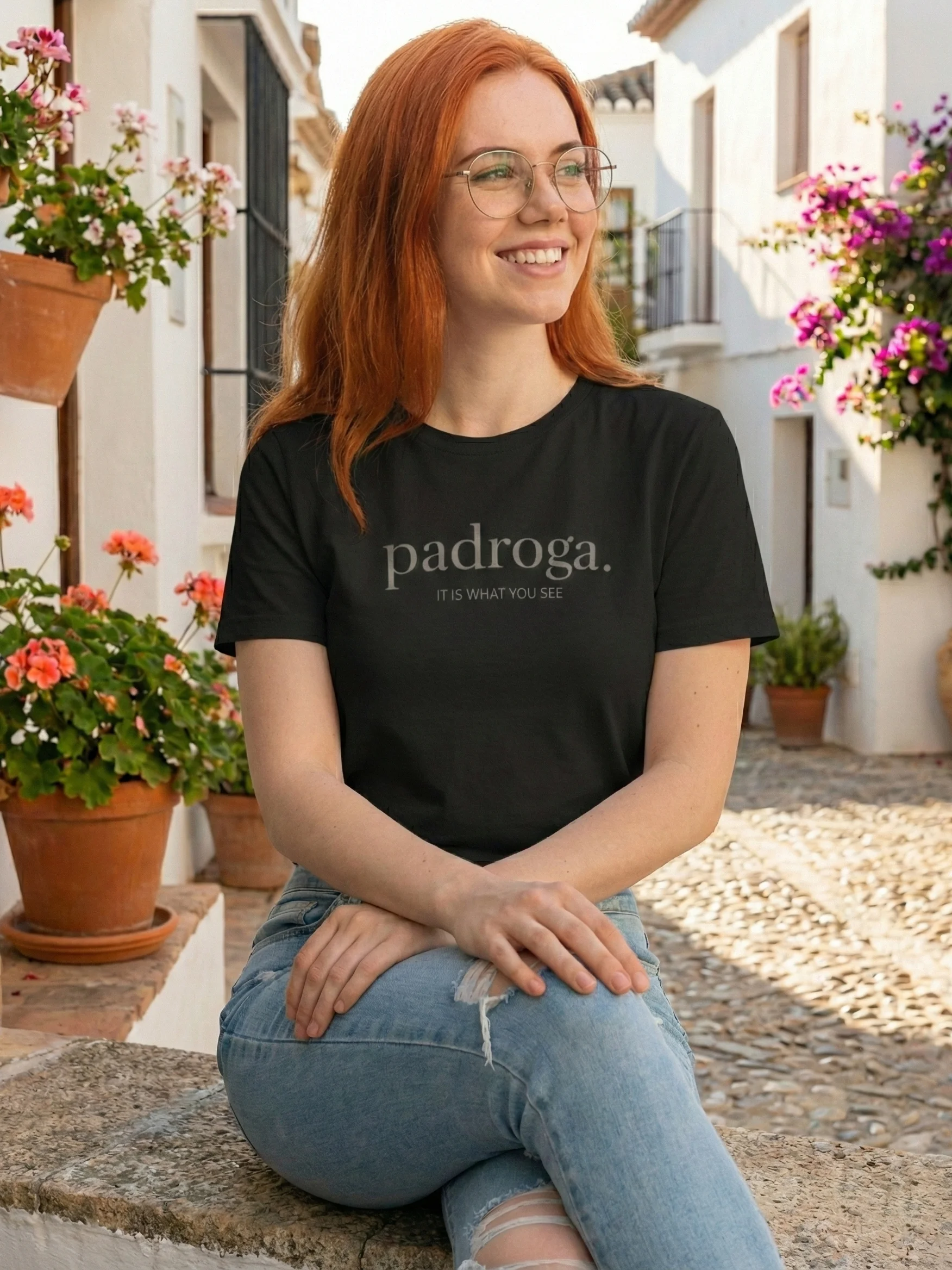 padroga. essentials black tshirt big logo product image (8)