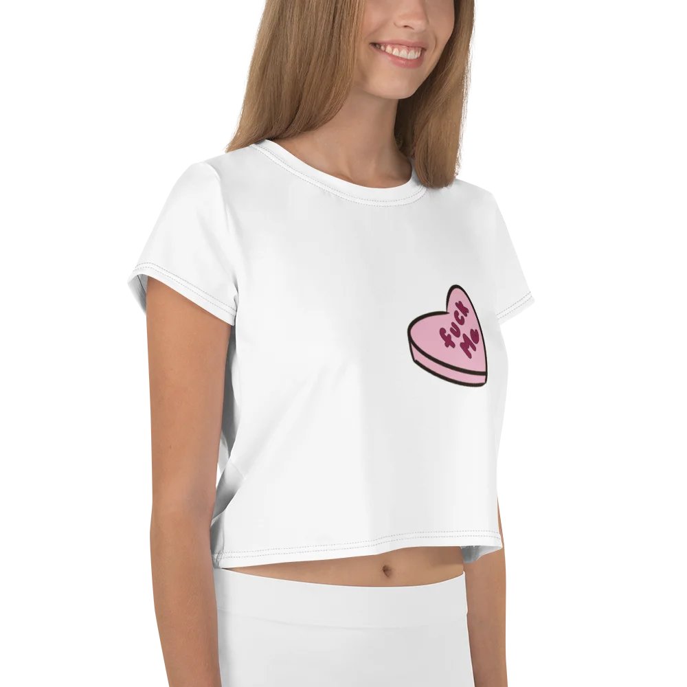 Pink Candy Heart Crop Top product image (4)