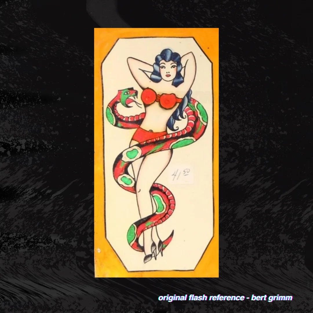 Bert Grimm Snake Pin Up Girl Pattern product image (3)