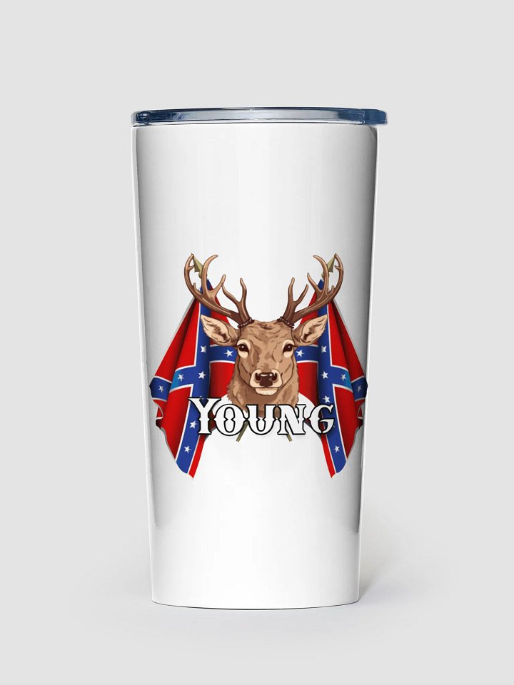 "Young" Last Name Rebel Redneck Deer - Adult Tumbler product image (1)