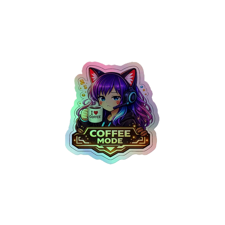 • AKC // Callie Sticker COFFEE MODE | Holographic | Callie Emote Badge Series product image (1)