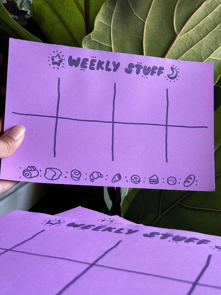 Ube Weekly Memo Pad - Undated product image (1)