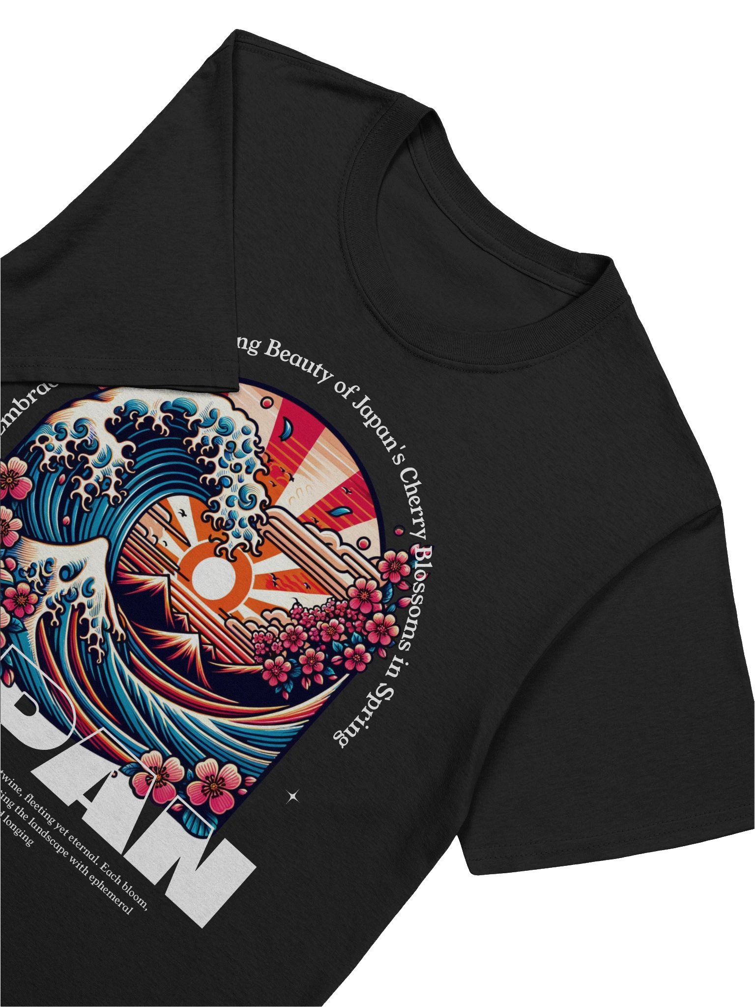 Cherry Blossom Wave Japan T-Shirt - Gildan Softstyle product image (5)