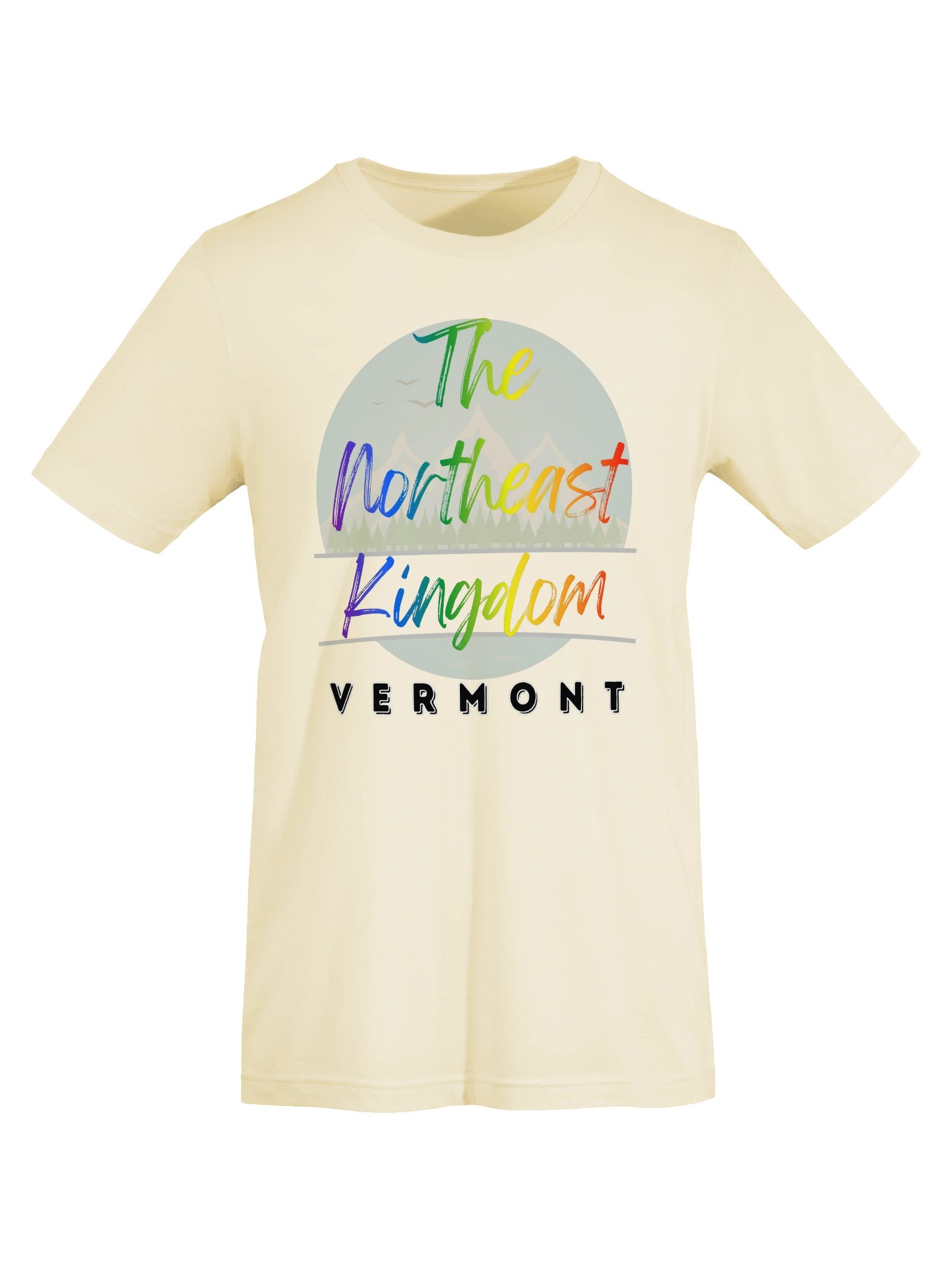 Northeast Kingdom Vermont Pride - Colorful LGBTQ+ Mountain Landscape Illustration Tee product image (4)
