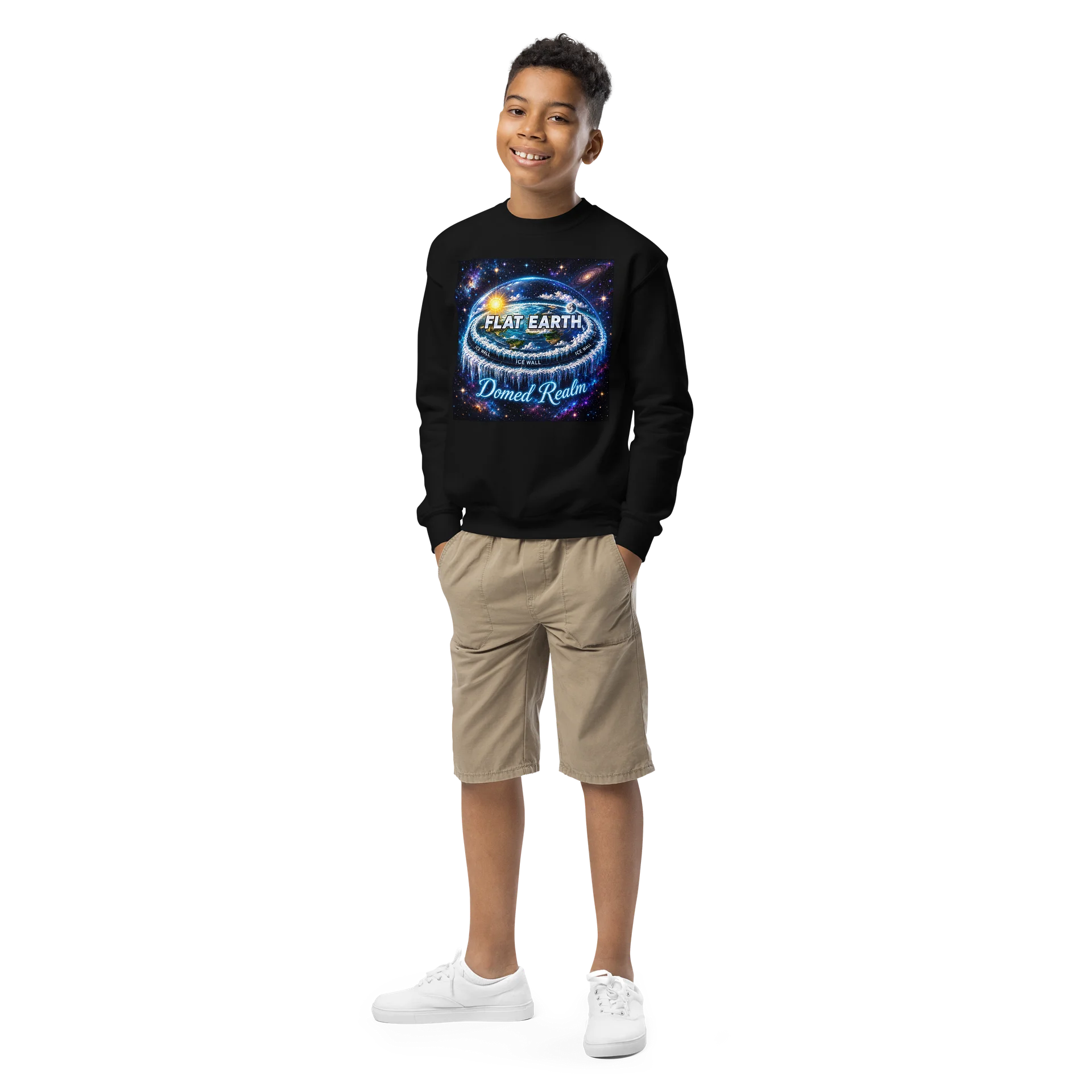 Flat Earth-Domed Realm Youth Sweatshirt product image (1)