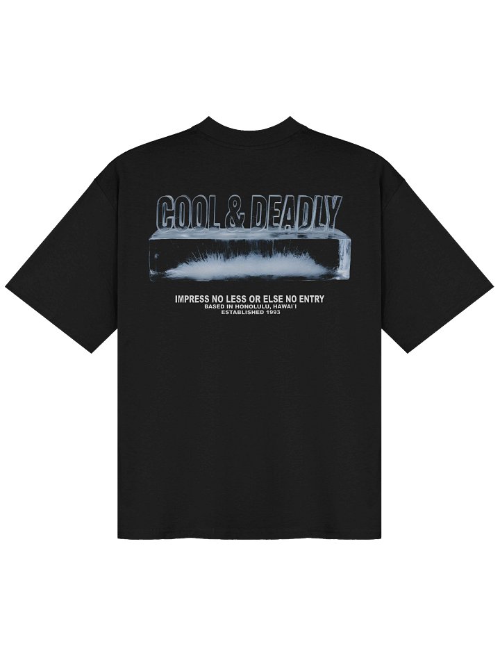 "Cool & Deadly" Unisex Oversized Tee in Black product image (2)