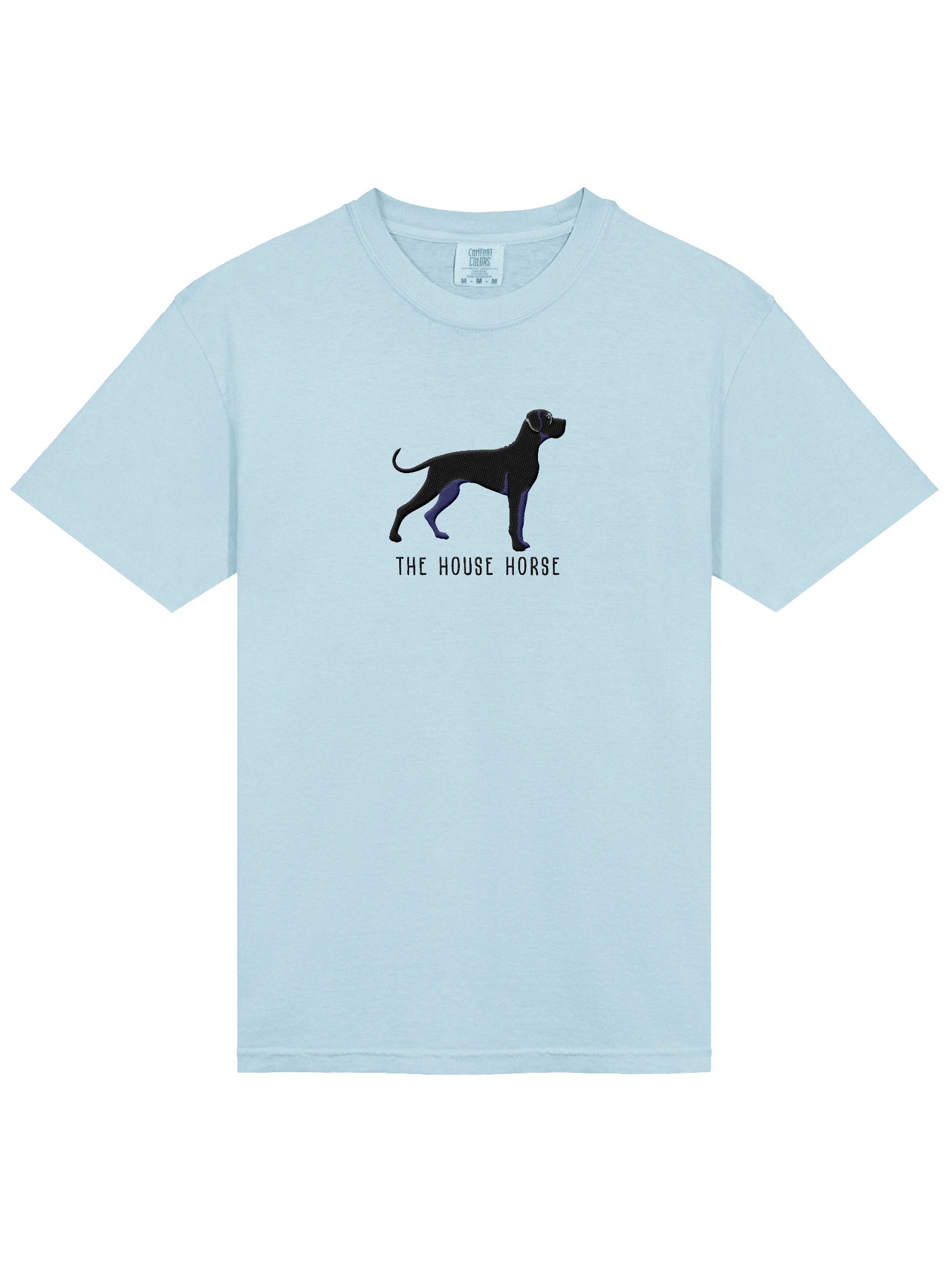 The House Horse T-Shirt(Embroidered) of a Great Dane(Black) product image (6)