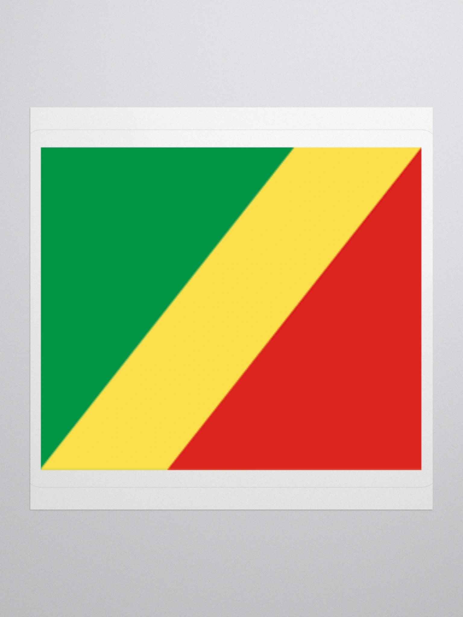 Republic of Congo Flag Sticker | Yellow Star Design | Durable Vinyl | 3 Sizes product image (1)