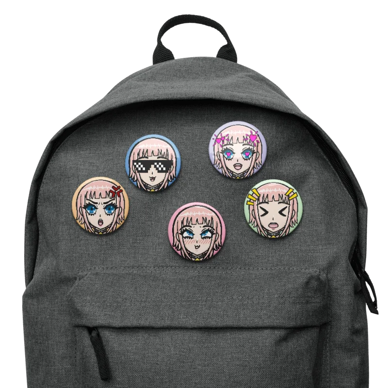 Momoko Mood Pins – 5-Piece Lewd Expression Set (2.25”) product image (5)