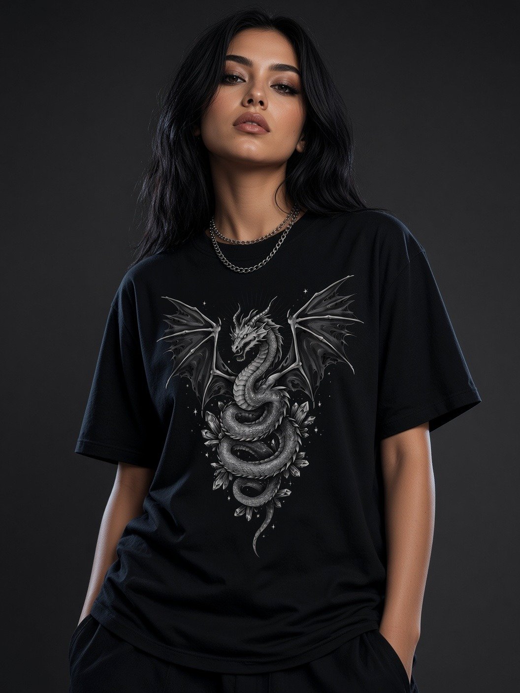 The Wyrm Ascension // Gothic Dragon Heavyweight Tee product image (1)