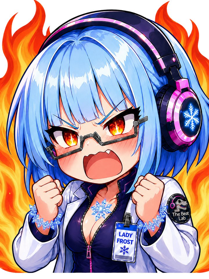 Lady Frost Rage Emote - Die Cut Sticker product image (1)
