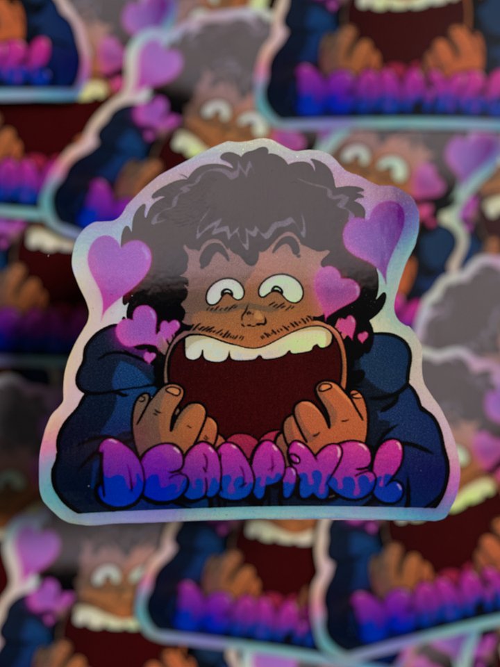 3” deadpixel Love Holographic Sticker product image (1)