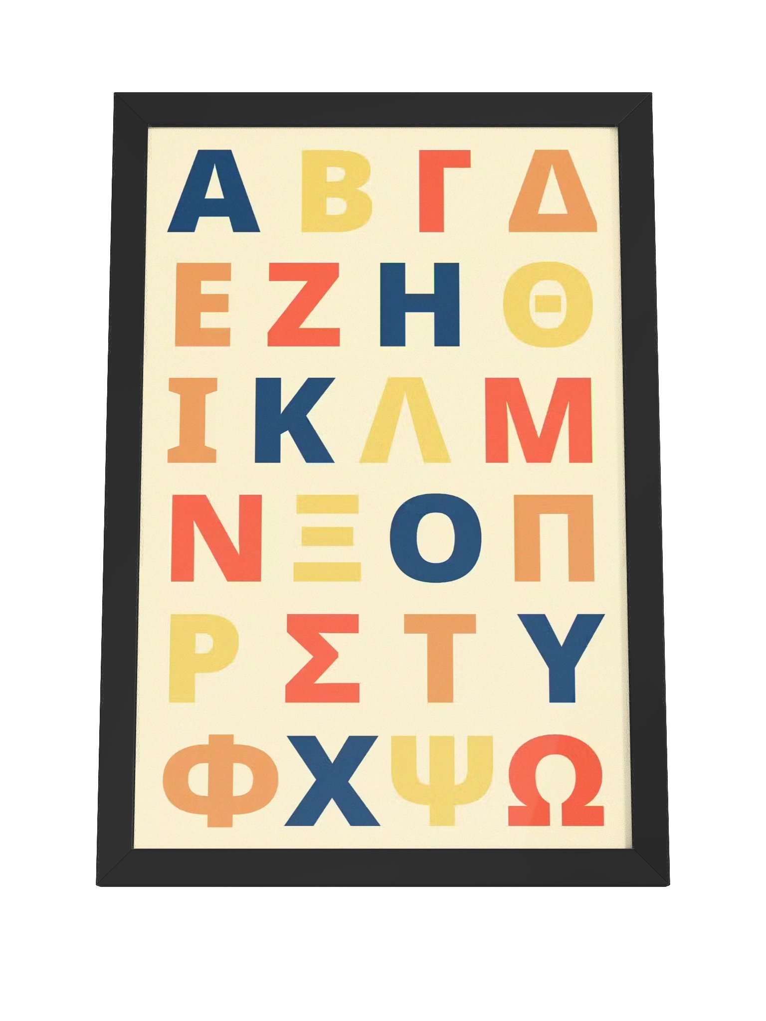 Greek Alphabet Poster, framed (Colourful Design) product image (8)
