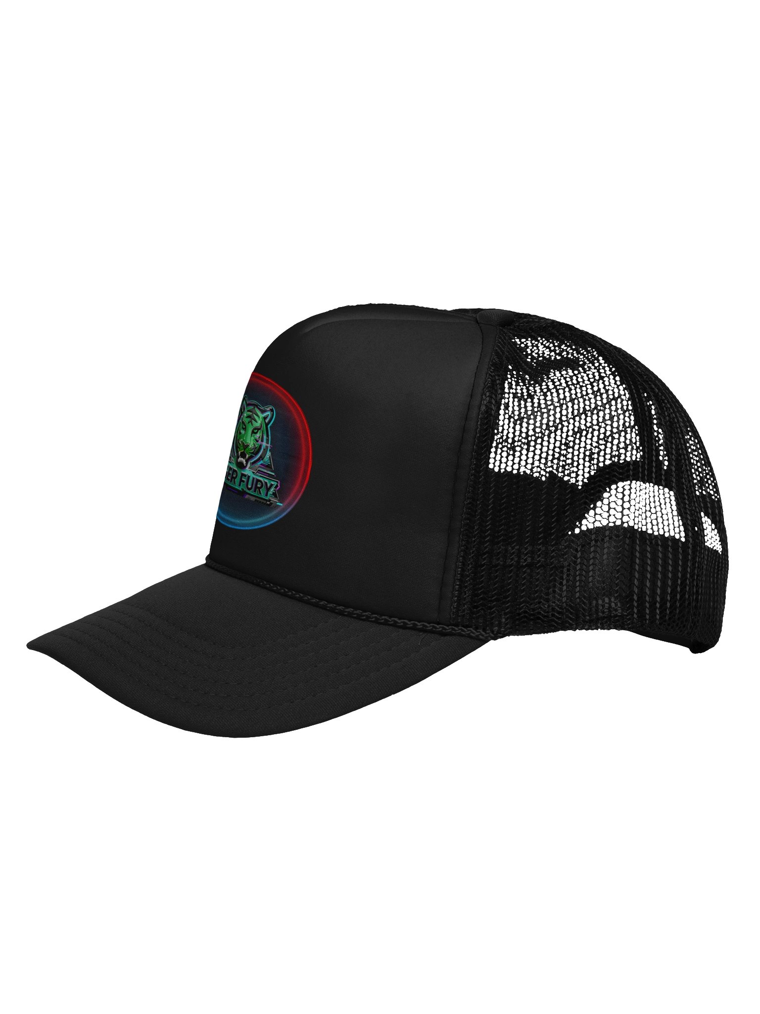 Tiger Fury Neon Logo Trucker Hat product image (15)