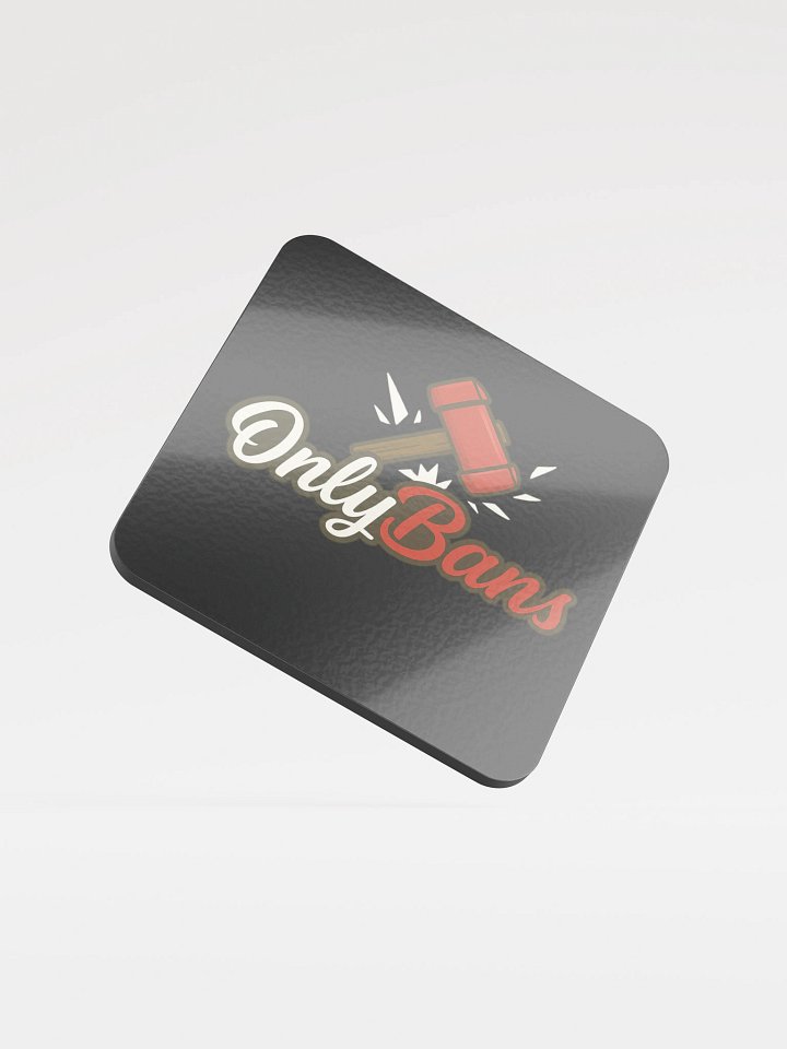 OnlyBans Glossed Cork Coaster product image (1)