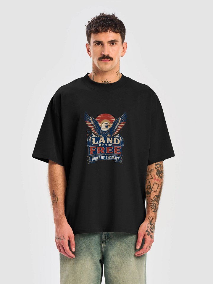 Land of the Brave — Vintage Eagle Oversized Tee product image (1)