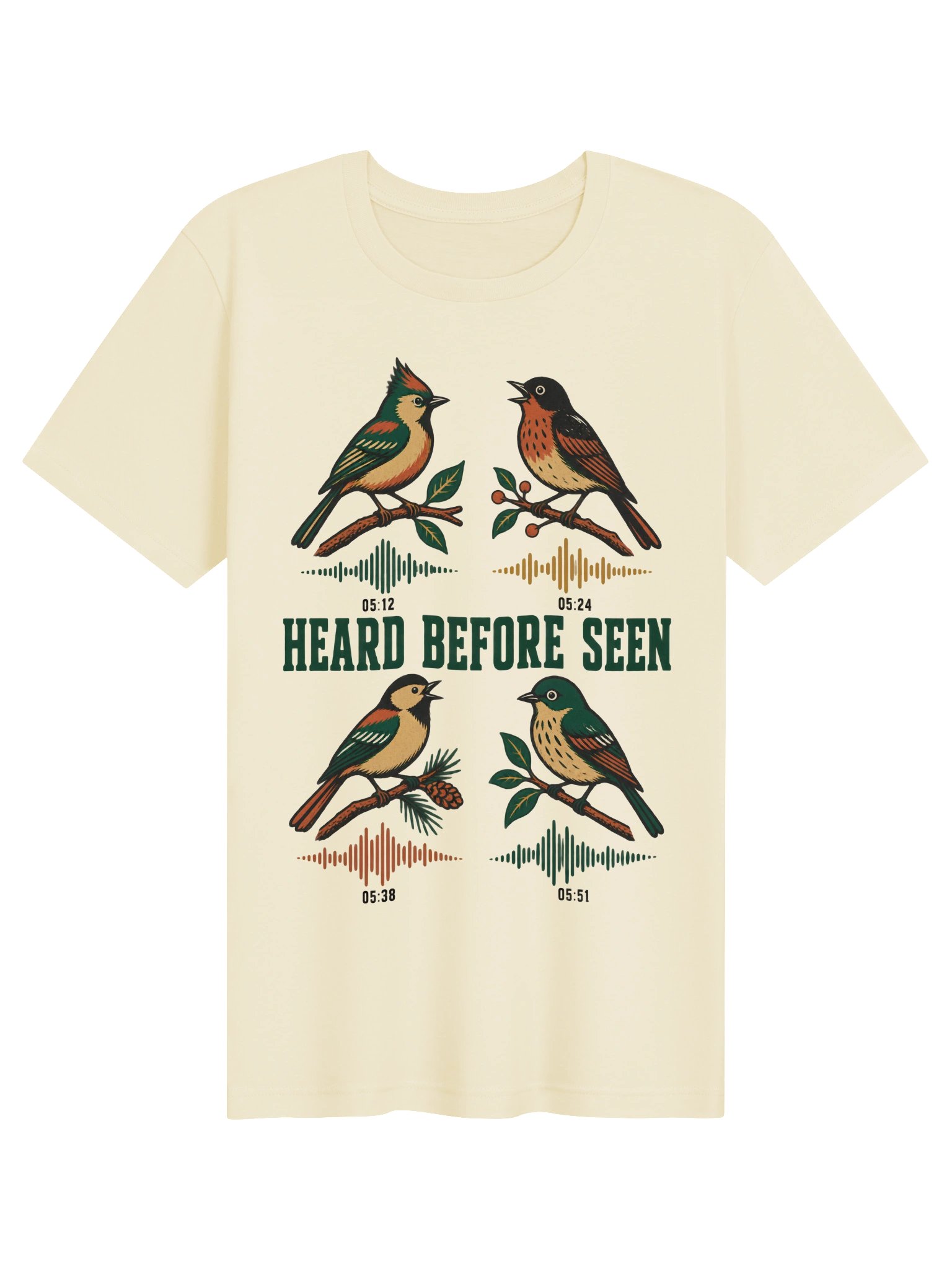 Dawn Chorus Roll Call — Birding by songs / backyard birds Graphic T-Shirt product image (21)