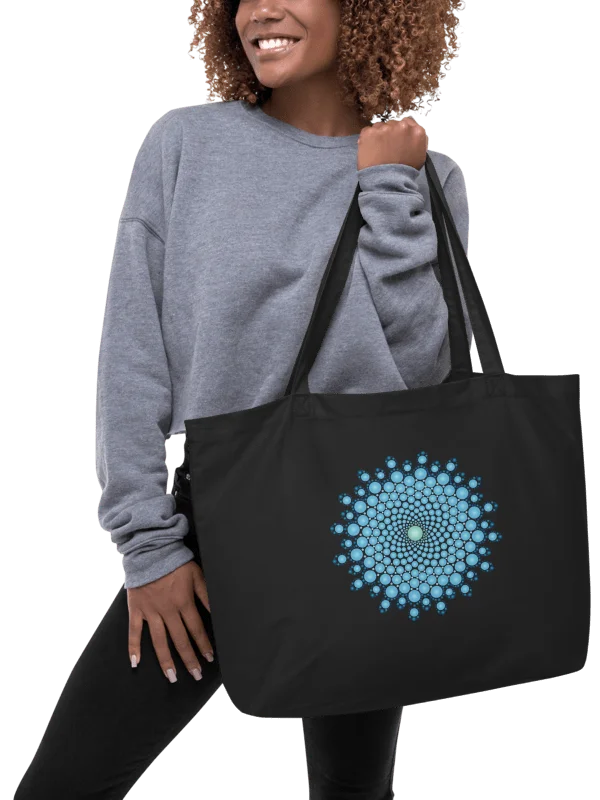 Blue Dot Mandala Organic Cotton Tote Bag product image (1)