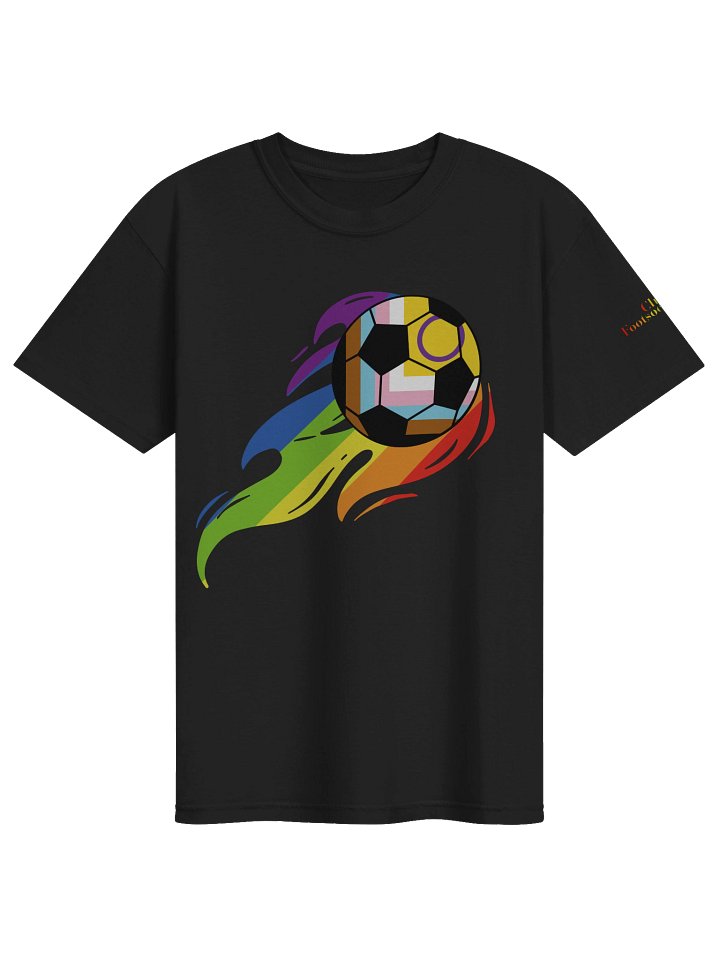 Pride Flaming Soccer Ball Comfort Tee product image (1)