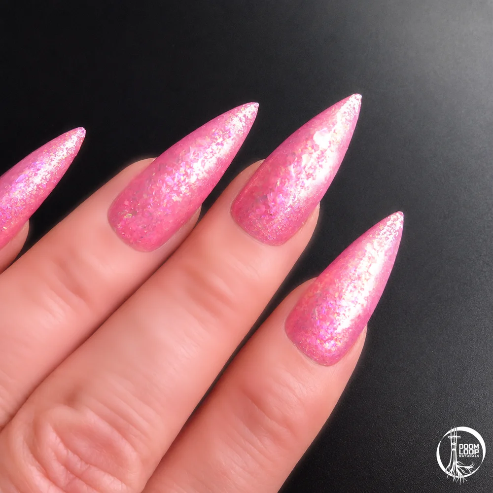 SHAPE OF A NAME - Soft Pink Jelly Flakie Nail Polish product image (2)