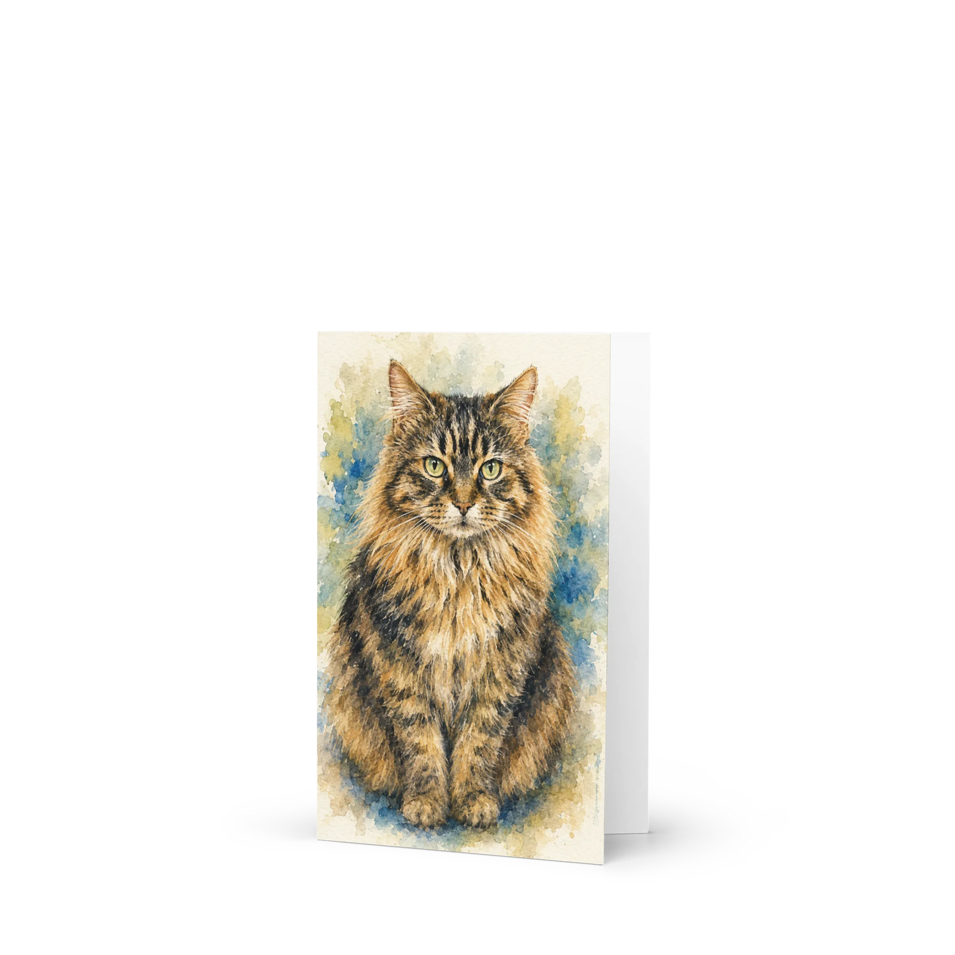 Watercolor Tabby Cat Greeting Card product image (1)